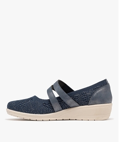 ballerines confort en mesh fermeture scratch femme bleu ballerinesG930401_3