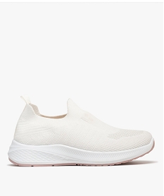 GEMO Baskets en mesh à enfiler femme blanc vif