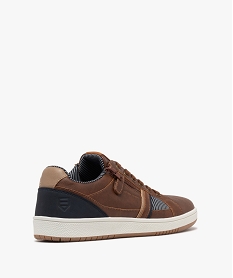 baskets basses a lacets au look urbain homme marron vifG932901_4