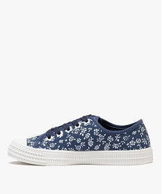 baskets en toile a epaisse semelle et bout recouvert femme bleu chineG933701_3