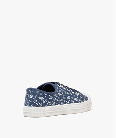baskets en toile a epaisse semelle et bout recouvert femme bleu chineG933701_4