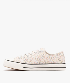 tennis en toile a lacets avec semelle epaisse femme blanc vifG934201_3
