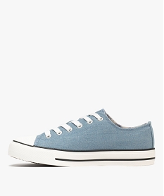 tennis en toile a lacets avec semelle epaisse femme bleuG934401_3