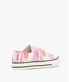 tennis en toile a lacets avec semelle epaisse femme roseG934601_4