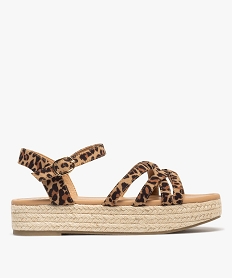 GEMO Sandales à semelle plateforme motif léopard femme - Valentina Baldano Beige