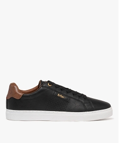 GEMO Baskets basses à lacets avec semelle contrastante homme - Lee Cooper noir vif