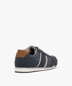 baskets basses en toile a semelle fine homme bleuG937301_4