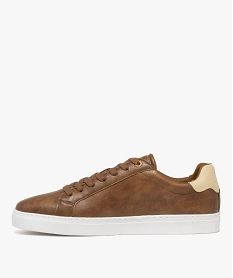 baskets basses a lacets avec semelle contrastante homme - lee cooper marron fonceG937901_3