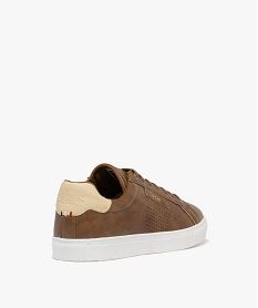 baskets basses a lacets avec semelle contrastante homme - lee cooper marron fonceG937901_4