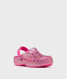sabots souples pailletes dessus perfore fille - crocs rose vifG938101_2