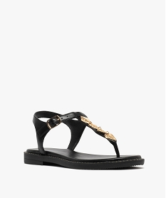 sandales plates a entredoigts avec breloques metalliques femme  - valentina baldano noir standard sandales plates et nu-piedsG943301_2
