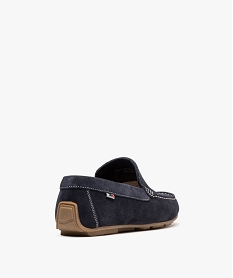mocassin dessus cuir velours semelle souple homme - taneo bleuG945701_4
