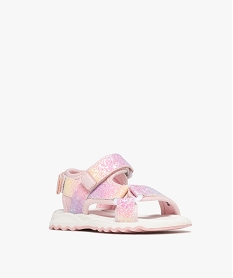 sandales sport a scratch pailletees fille roseG947501_2