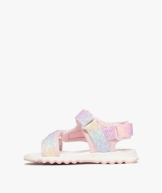 sandales sport a scratch pailletees fille roseG947501_3