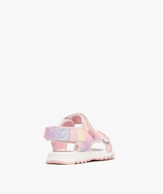 sandales sport a scratch pailletees fille roseG947501_4