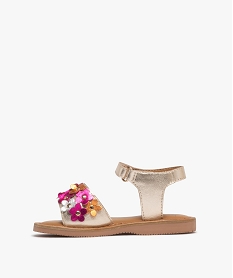 sandales en cuir brillant a bride fantaisie fille marron fonceG948101_3