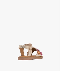 sandales en cuir brillant a bride fantaisie fille marron fonceG948101_4
