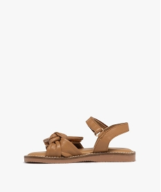 sandales en cuir a scratch et brides nouees fille brunG948301_3