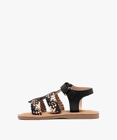 sandales en cuir a larges brides tressees fille - taneo noir standardG949901_3