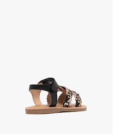 sandales en cuir a larges brides tressees fille - taneo noir standardG949901_4