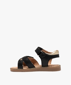 sandales a brides croisees et paillettes fille noir standardG950301_3