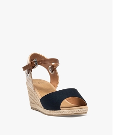 sandales a talon compense en corde femme bleu sandales a talonG950701_2