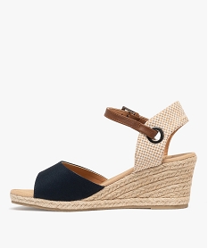 sandales a talon compense en corde femme bleu sandales a talonG950701_3