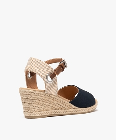 sandales a talon compense en corde femme bleu sandales a talonG950701_4