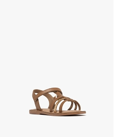 sandales en cuir multibrides fille marron vifG950901_2