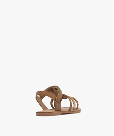 sandales en cuir multibrides fille marron vifG950901_4