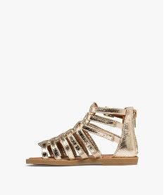 sandales spartiates montantes metallisees fille doreG952901_3