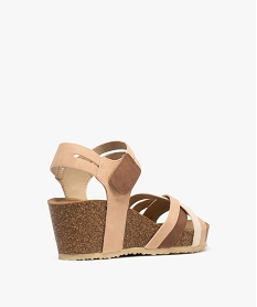 sandales a talon compense fermeture scratch femme - valentina baldano rose sandales a talonG953901_4