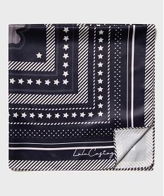 foulard en satin a motifs etoiles femme - lulucastagnette bleuG956001_3