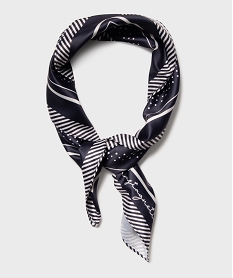 foulard en satin a motifs etoiles femme - lulucastagnette bleuG956001_4