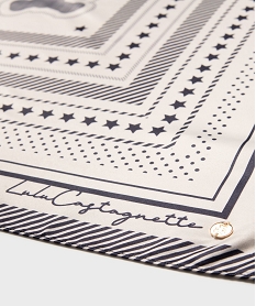 foulard en satin a motifs etoiles femme - lulucastagnette blancG956201_2
