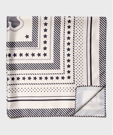 foulard en satin a motifs etoiles femme - lulucastagnette blancG956201_3