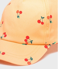 casquette en coton imprime cerises bebe fille orangeG956301_2