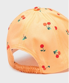 casquette en coton imprime cerises bebe fille orangeG956301_3