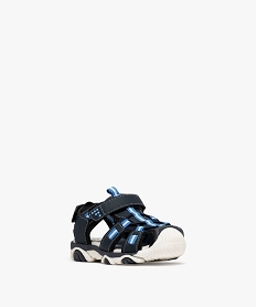 sandales sport look randonnee a bout ferme et a scratchs garcon bleuG956501_2