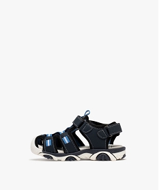sandales sport look randonnee a bout ferme et a scratchs garcon bleuG956501_3