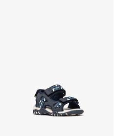 sandales en toile a brides scratchs garcon - buggy bleuG959101_2