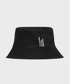 GEMO Chapeau bob avec inscription en relief garçon noir vif