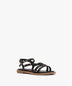 sandales a brides avec clous metalliques fille - lovely wings noirG961601_2