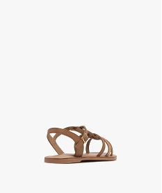 sandales en cuir multibrides fille marron vifG962501_4