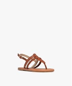 sandales a brides avec entredoigt fille - lovely wings marron standardG964401_2