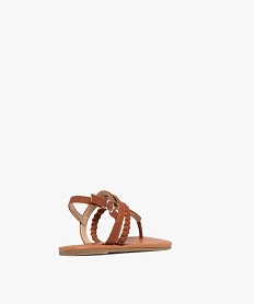 sandales a brides avec entredoigt fille - lovely wings marron standardG964401_4