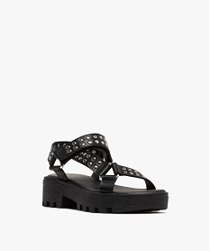 sandales a scratch brides a clous et semelle crantee fille noir standardG964801_2