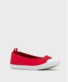 ballerines en toile avec bout renforce femme rouge standardG966101_2