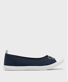 GEMO Ballerines en toile avec bout renforcé femme Bleu