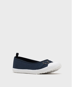 ballerines en toile avec bout renforce femme bleuG967101_2